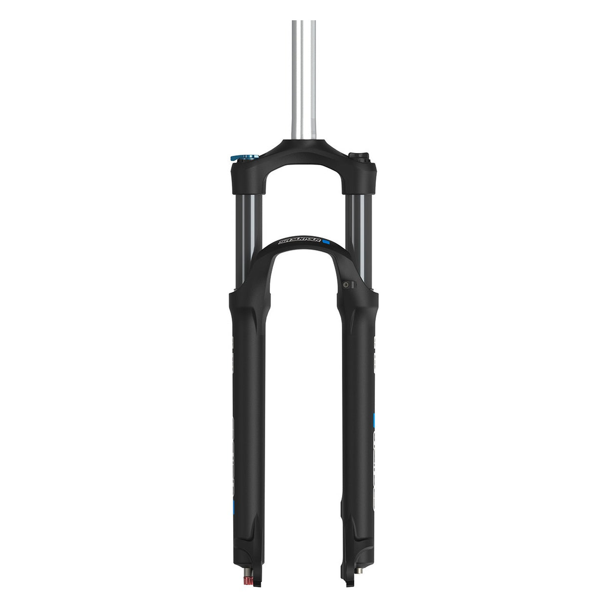 SR Suntour X1 27.5" 120 mm suspension fork, matt black, front view